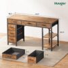 3 Reversible Computer Desk with Drawers Shelves Storage Gaming Workstation