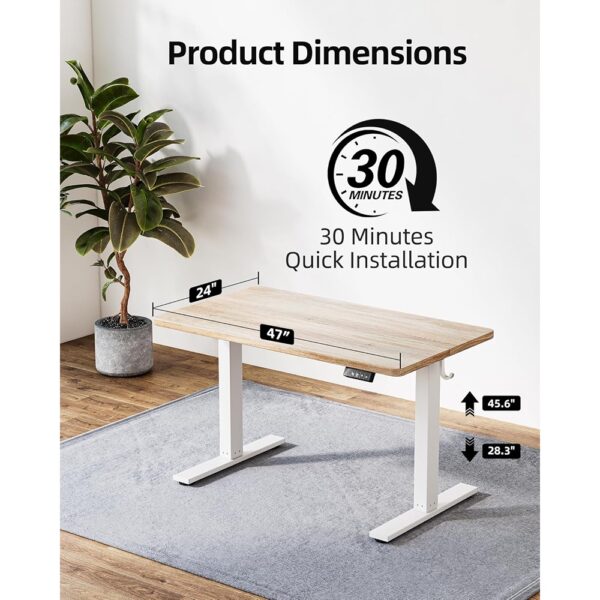 3 Electric Standing Desk Adjustable Height Computer Workstation with Memory Control