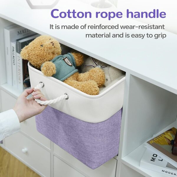 Fabric Storage Cube Bins Foldable Organizer with Handles Set