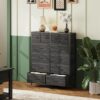 4 Tall Fabric Dresser Twelve Drawer Storage Organizer with Wood Top
