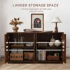 4 Farmhouse Modern Sideboard Buffet Cabinet Four Door Storage with Shelves