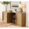 4 Farmhouse Sideboard Buffet Cabinet with Rattan Doors Media Storage Console