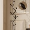 Tree Shaped Metal Coat Rack Stand with Hooks Freestanding Organizer