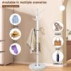 Rotating Metal Coat Rack Stand with Marble Base Hooks