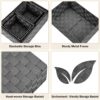 4 Woven Storage Baskets Set Cube Organizer Bins for Shelves Black